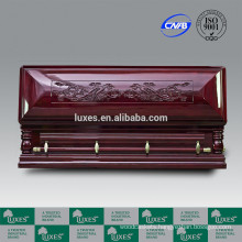 Funeral Service LUXES Best Price Caskets Longevity-Dragon Chinese Carved Wooden Casket